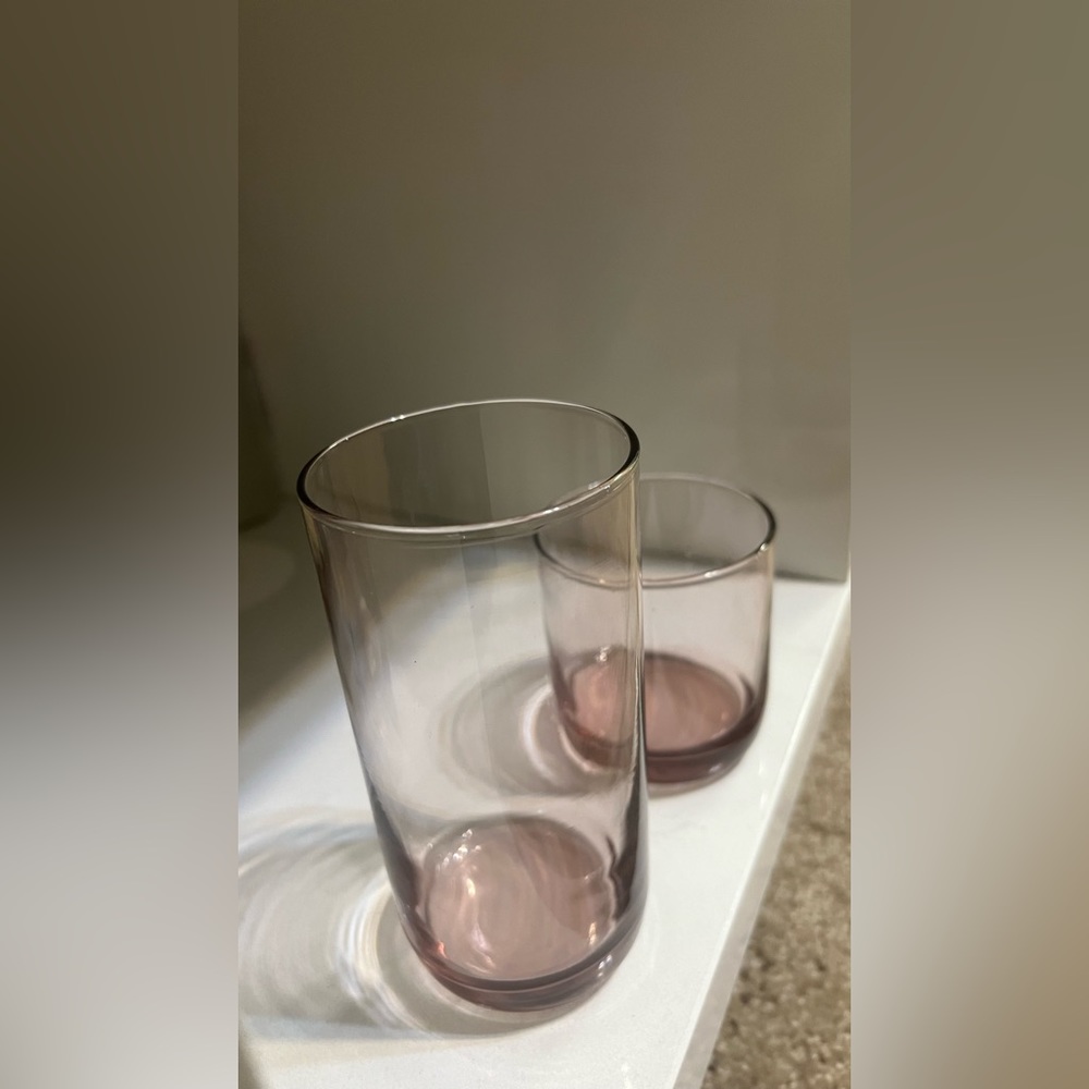 Libbey Metropolitan Plum Highball (4) and Lowball (8) Glasswear